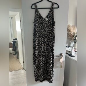 SOLD | Smash and Tess Leopard Wide Leg Romper